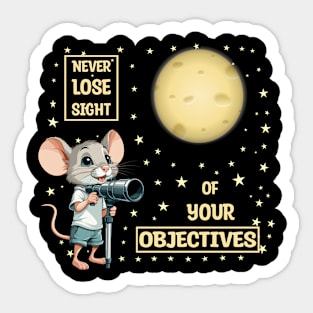 Mouse and the Cheese Moon Sticker